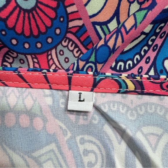 NWT Aumora Women's Shift Dress Floral Paisley Print V Neck Mini Dress - Picture 3 of 5